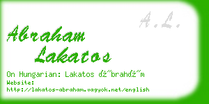 abraham lakatos business card